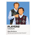 Step Brothers Brennan and Dale posing with the chaotic confidence of their shared bedroom, drum kit and Prestige Worldwide ambitions Icon Frame artwork on white