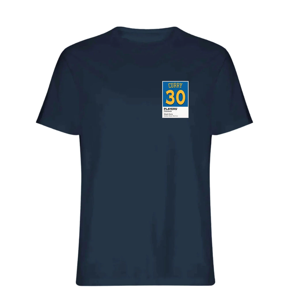Steph Curry 30 t-shirt – navy men's t-shirt featuring the Steph Curry 30 Players Couture logo