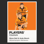 Steve Bull and Andy Mutch Wolverhampton Wanderers Icon Frame artwork in black