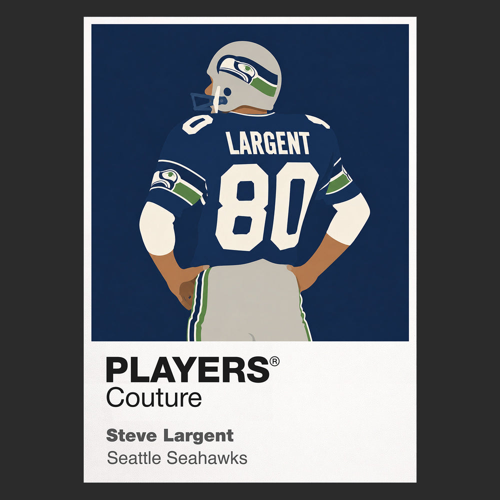 Steve Largent Seahawks American Football Icon Frame Men's Hoodie