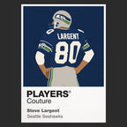 Steve Largent Seahawks American Football Icon Frame Men's Hoodie