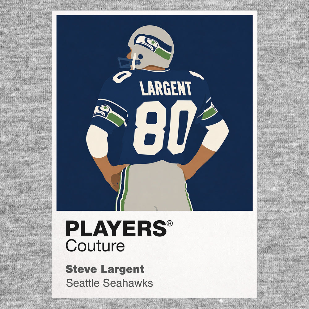 Steve Largent Seahawks American Football Icon Frame Men's Hoodie