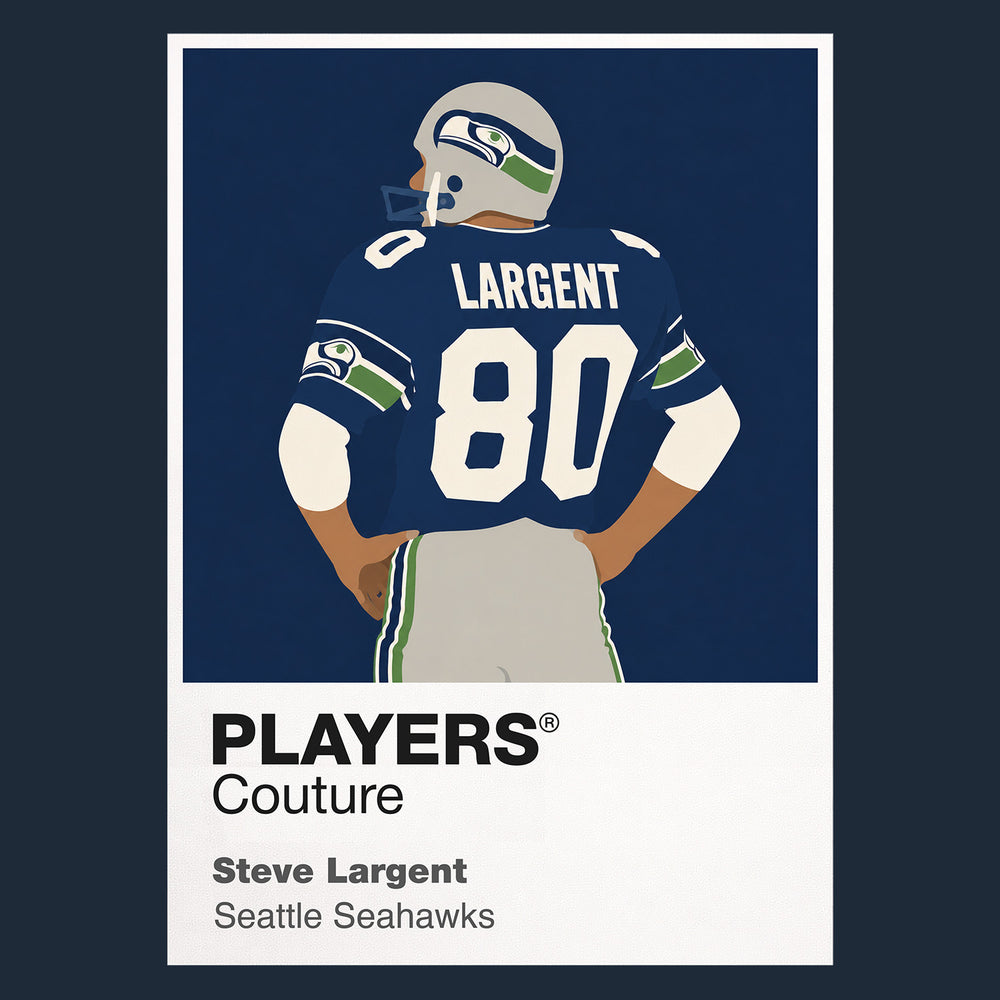 Steve Largent Seahawks American Football Icon Frame Men's Hoodie