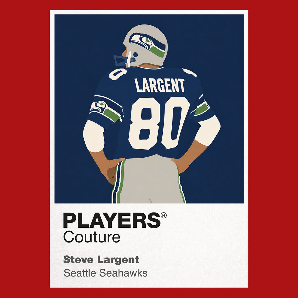 Steve Largent Seahawks American Football Icon Frame Men's Hoodie