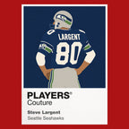 Steve Largent Seahawks American Football Icon Frame Men's Hoodie