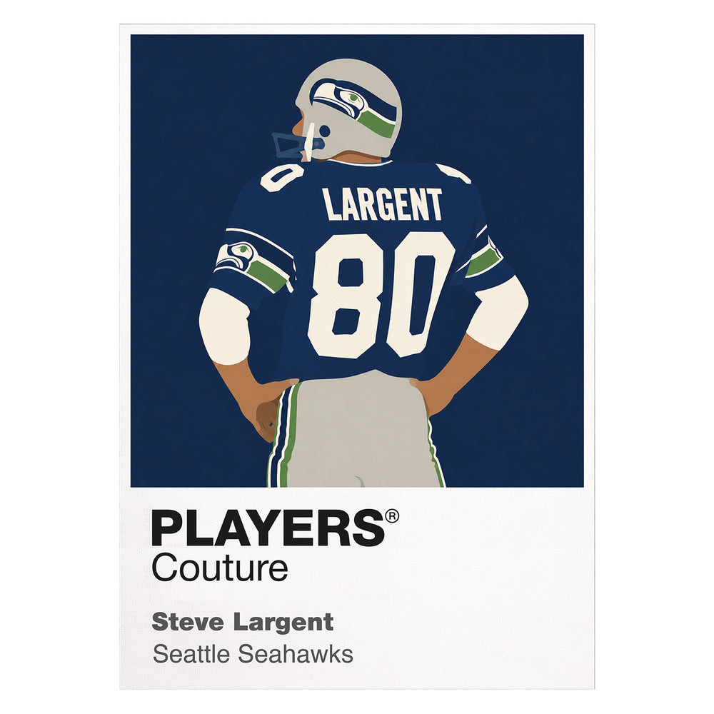 Steve Largent Seahawks American Football Icon Frame Men's Hoodie