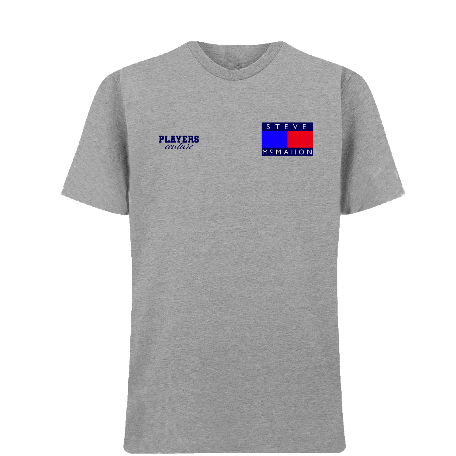 Steve McMahon Logo Players Couture Mens T-Shirt Gray