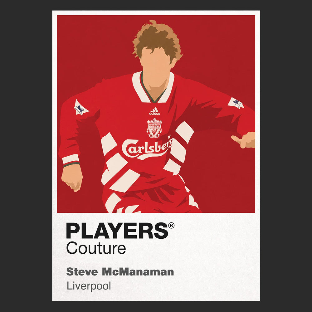 Steve McManaman Liverpool black Icon Frame artwork detail