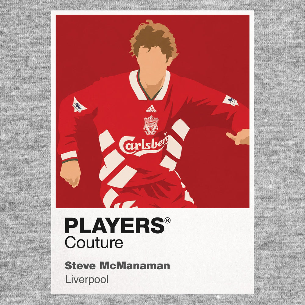 Steve McManaman Liverpool grey Icon Frame artwork detail