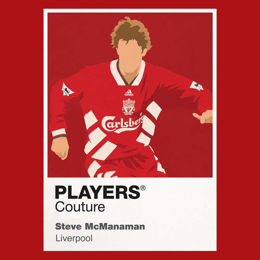 Steve McManaman Liverpool red Icon Frame artwork detail