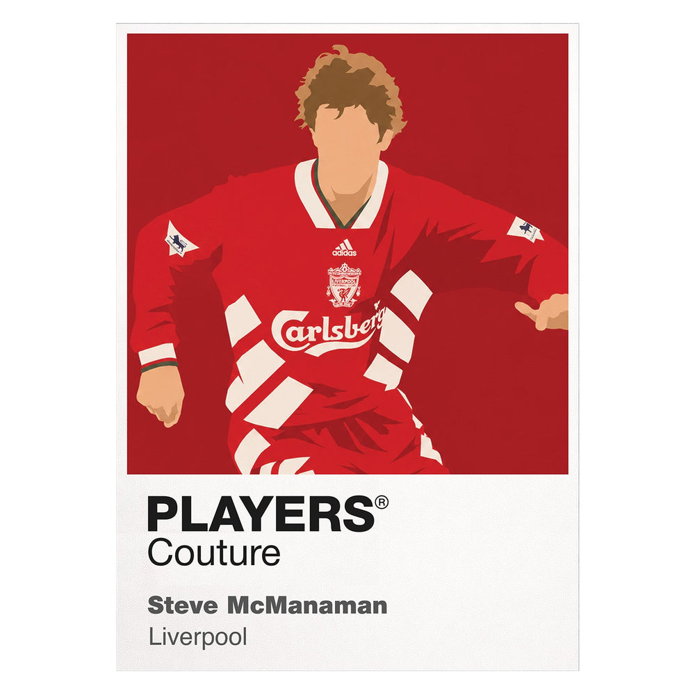 Steve McManaman Liverpool white Icon Frame artwork detail