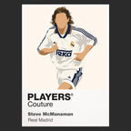 Steve McManaman Real Madrid black Icon Frame artwork detail