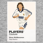 Steve McManaman Real Madrid grey Icon Frame artwork detail