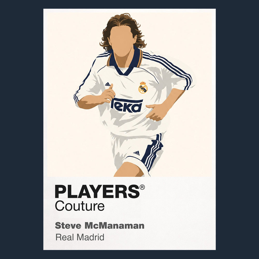 Steve McManaman Real Madrid navy Icon Frame artwork detail