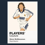 Steve McManaman Real Madrid navy Icon Frame artwork detail