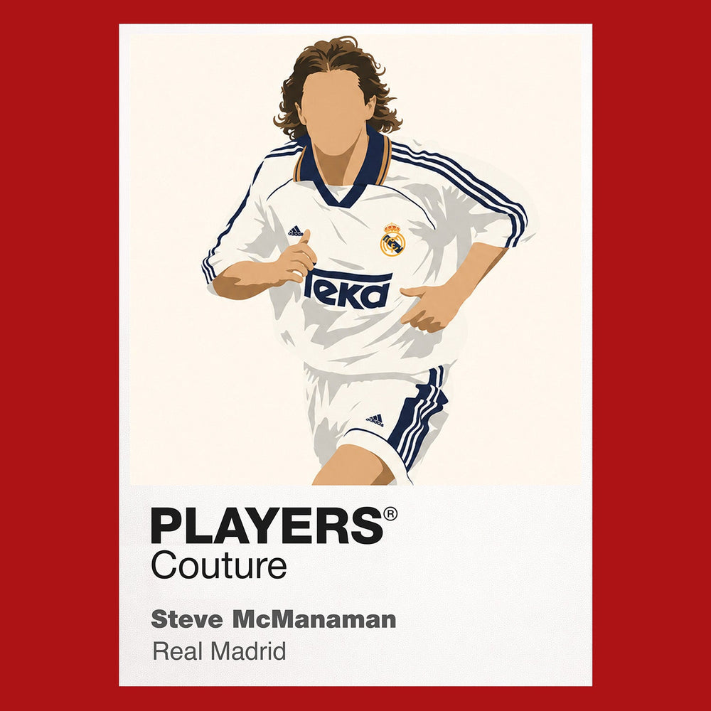 Steve McManaman Real Madrid red Icon Frame artwork detail