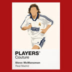 Steve McManaman Real Madrid red Icon Frame artwork detail