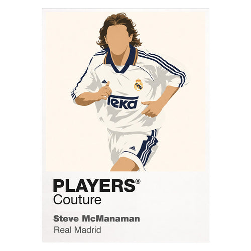 Steve McManaman Real Madrid white Icon Frame artwork detail