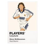Steve McManaman Real Madrid white Icon Frame artwork detail
