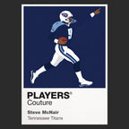 Steve McNair Air McNair and Tennessee's first Super Bowl era Icon Frame artwork in black