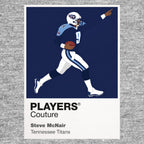 Steve McNair Air McNair and Tennessee's first Super Bowl era Icon Frame artwork in grey