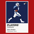 Steve McNair Air McNair and Tennessee's first Super Bowl era Icon Frame artwork in red
