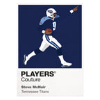 Steve McNair Air McNair and Tennessee's first Super Bowl era Icon Frame artwork on white