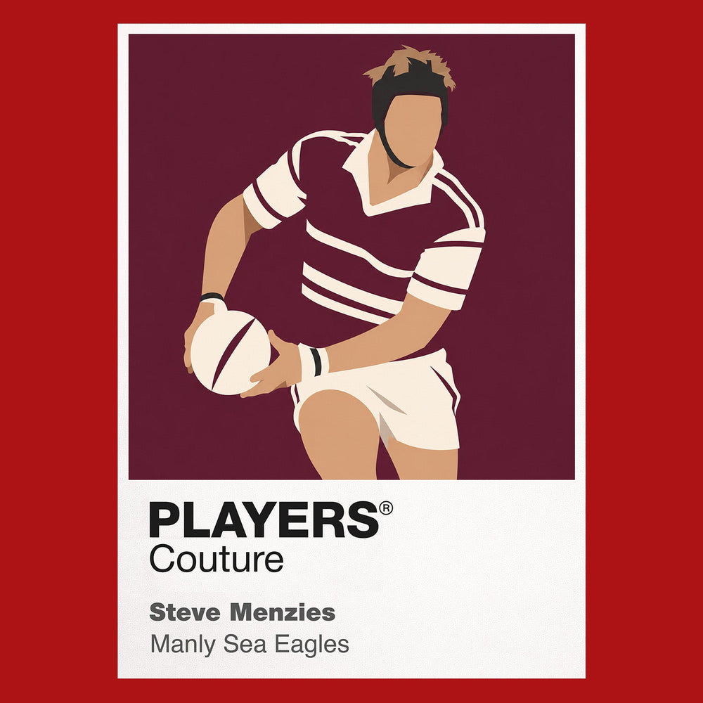 Steve Menzies Manly Sea Eagles rugby league hoodie red
