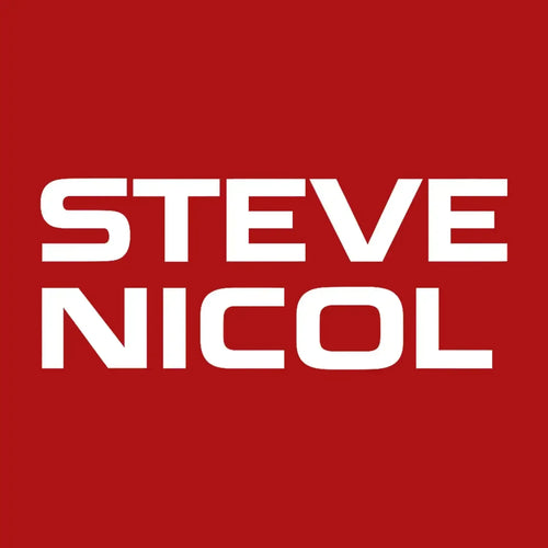 Steve Nicol Logo Men's Hoodie – red close-up detail shot of the Steve Nicol Players Couture logo design