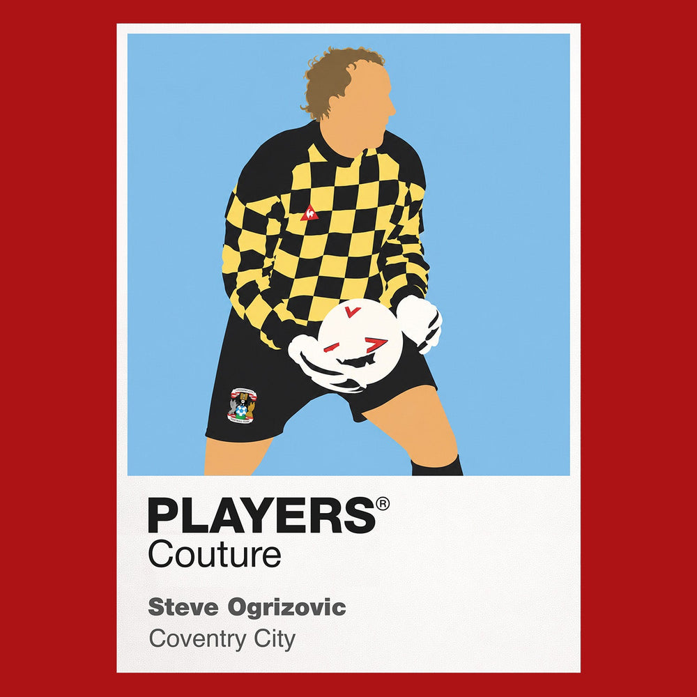 Steve Ogrizovic Coventry City Icon Frame Men's Hoodie — Red Artwork
