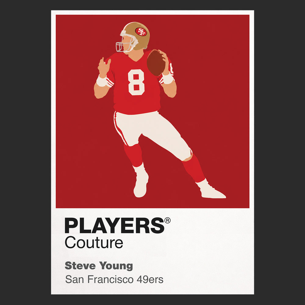 Steve Young 49ers American Football Icon Frame Men's T-Shirt