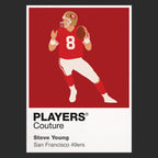Steve Young 49ers American Football Icon Frame Men's T-Shirt