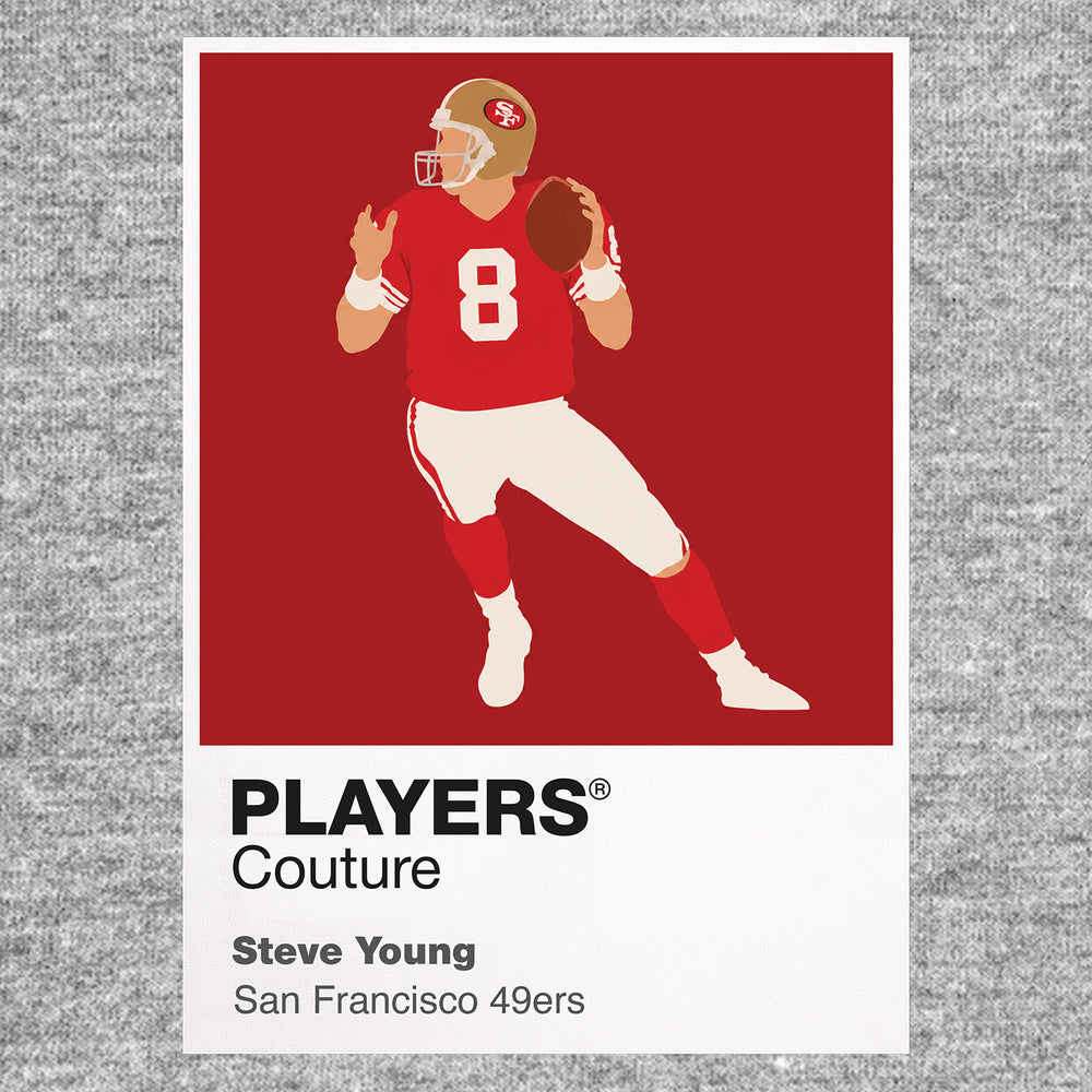 Steve Young 49ers American Football Icon Frame Men's T-Shirt