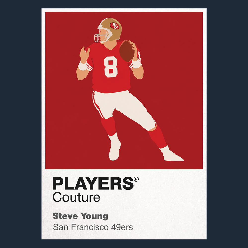Steve Young 49ers American Football Icon Frame Men's T-Shirt