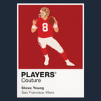 Steve Young 49ers American Football Icon Frame Men's T-Shirt