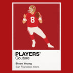 Steve Young 49ers American Football Icon Frame Men's T-Shirt