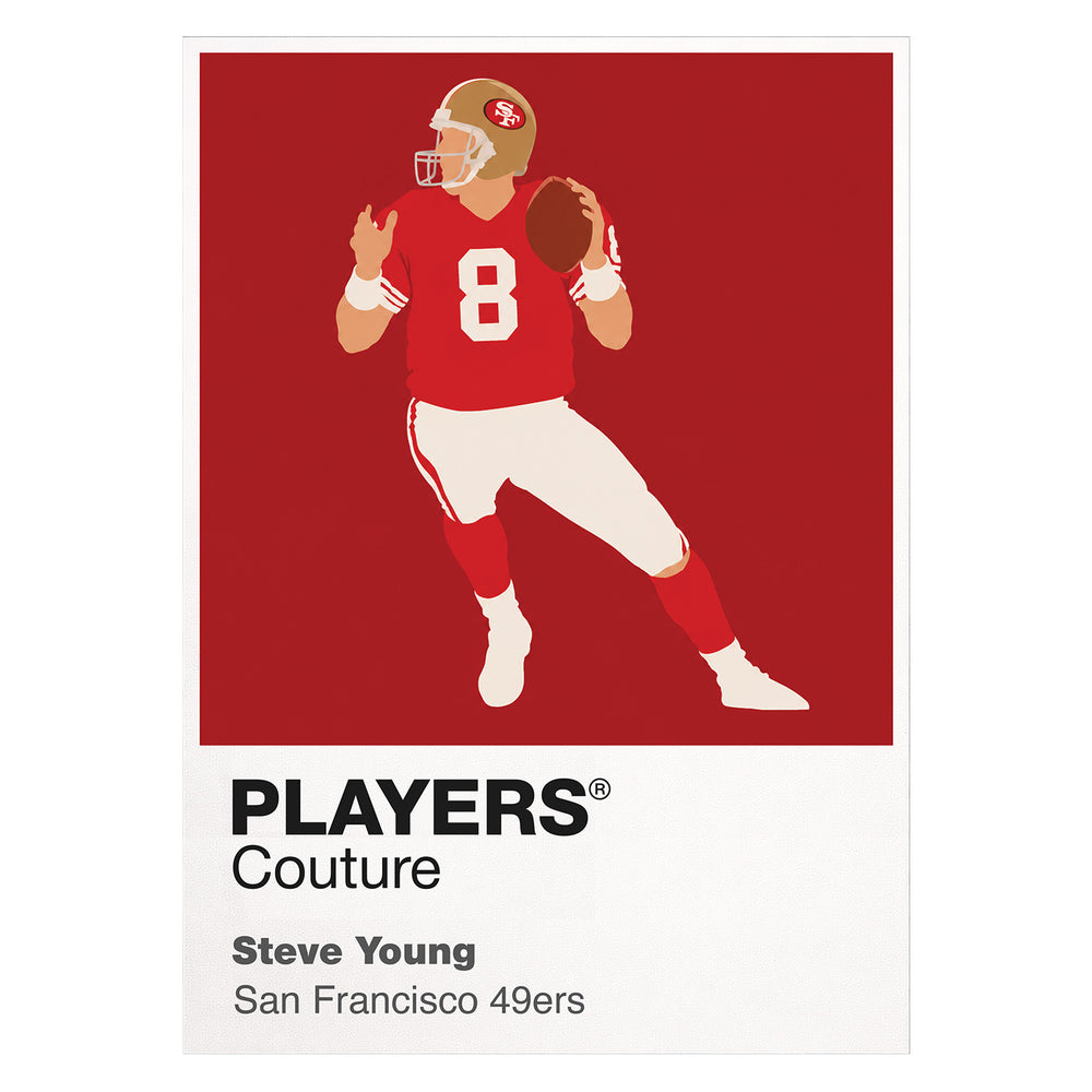 Steve Young 49ers American Football Icon Frame Men's T-Shirt