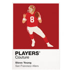 Steve Young 49ers American Football Icon Frame Men's T-Shirt