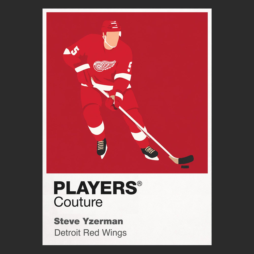 Steve Yzerman Red Wings Ice Hockey Icon Frame Men's T-Shirt – image 9