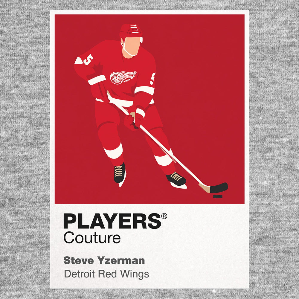 Steve Yzerman Red Wings Ice Hockey Icon Frame Men's Hoodie – image 6