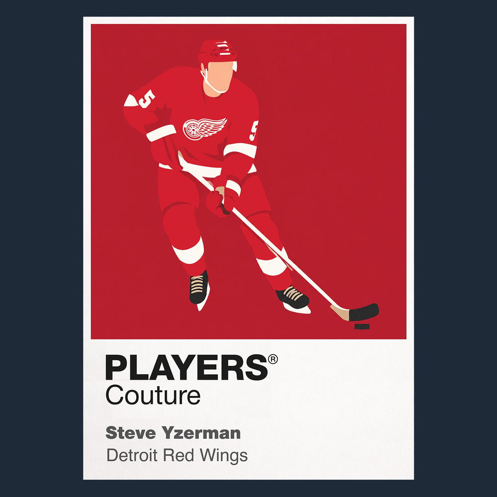Steve Yzerman Red Wings Ice Hockey Icon Frame Men's Hoodie – image 1