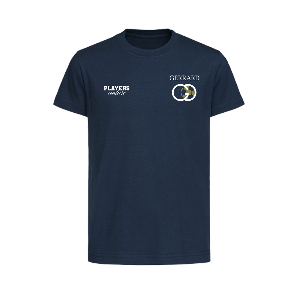 Steven Gerrard Ball Logo Players Couture Kids T-Shirt Navy