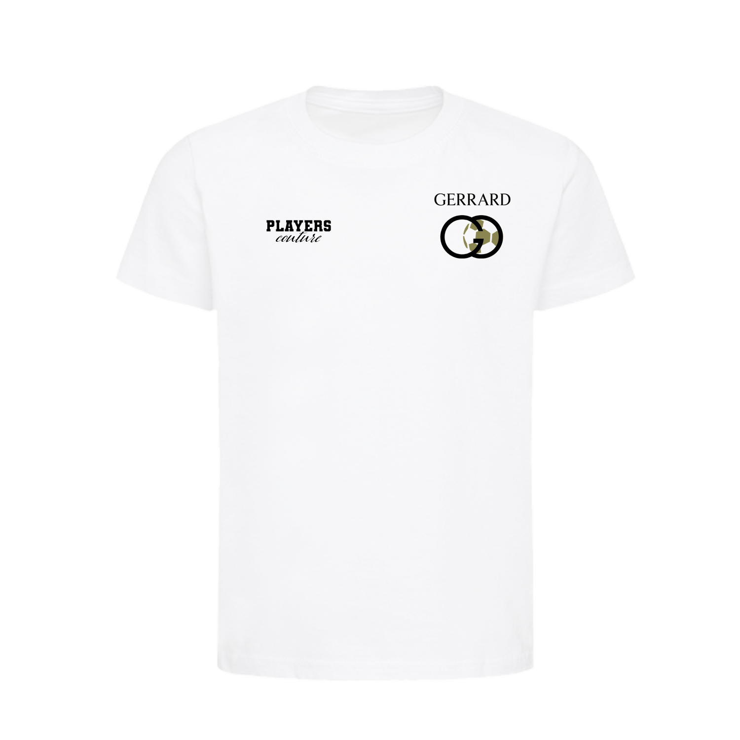 Steven Gerrard Ball Logo Players Couture Kids T-Shirt White