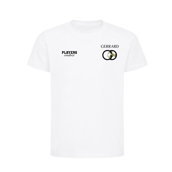 Steven Gerrard Ball Logo Players Couture Kids T-Shirt White
