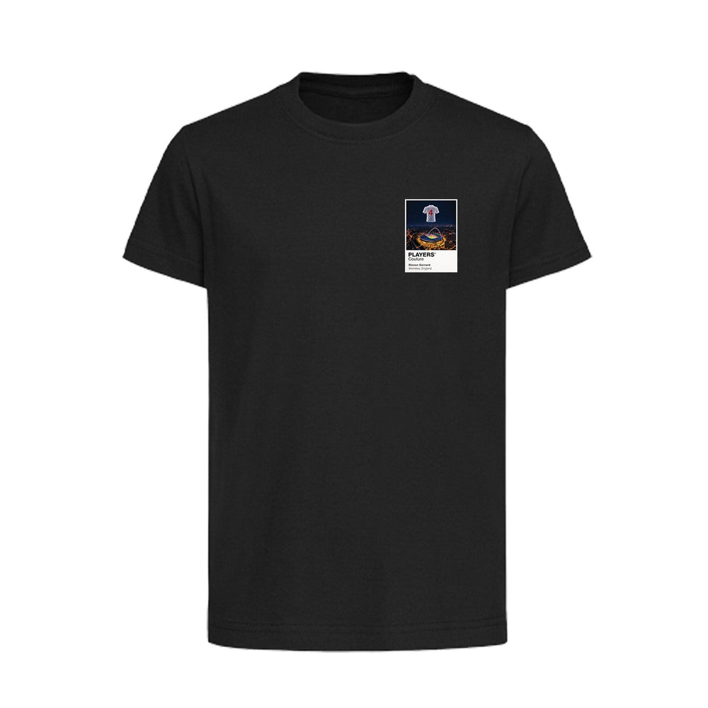 Steven Gerrard England Icons in Lights Frame Kids T-Shirt in Black