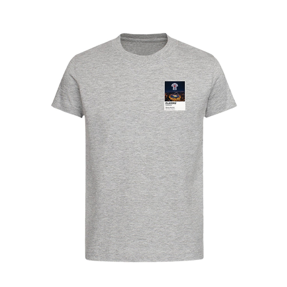 Steven Gerrard England Icons in Lights Frame Kids T-Shirt in Gray