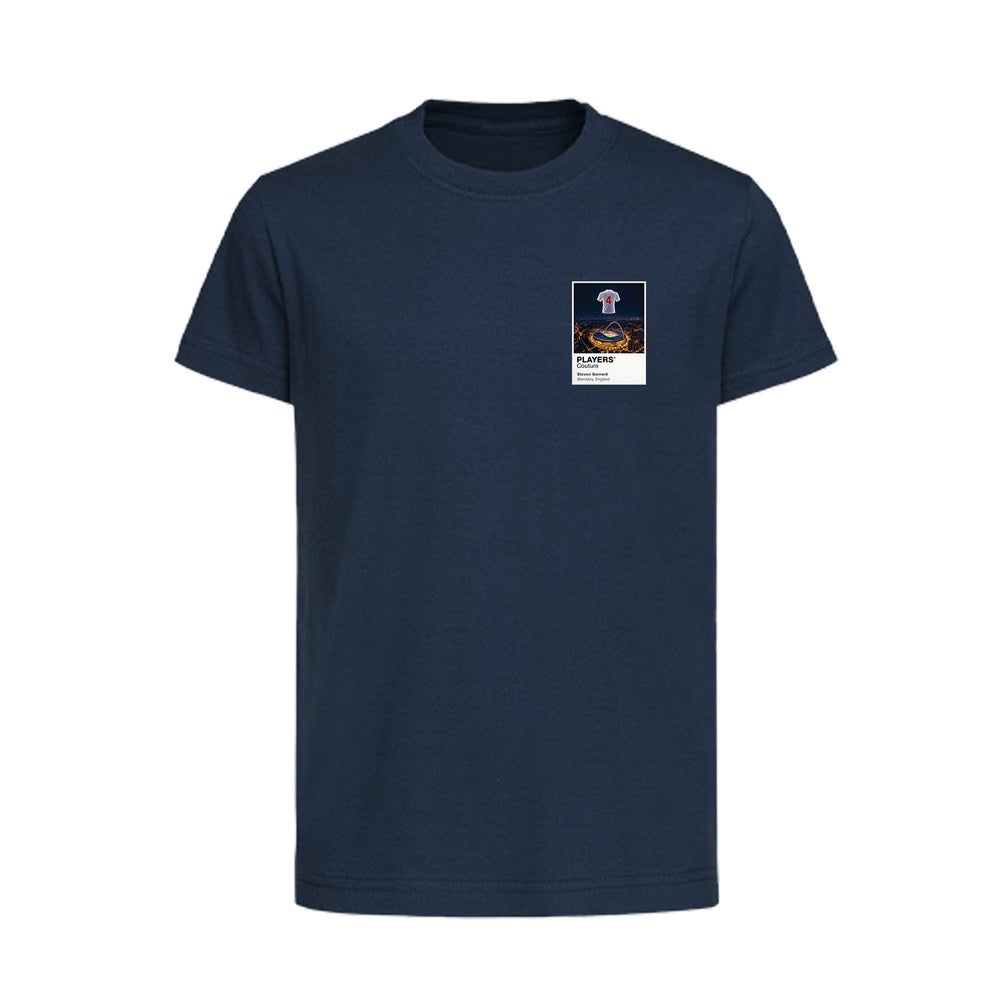 Steven Gerrard England Icons in Lights Frame Kids T-Shirt in Navy