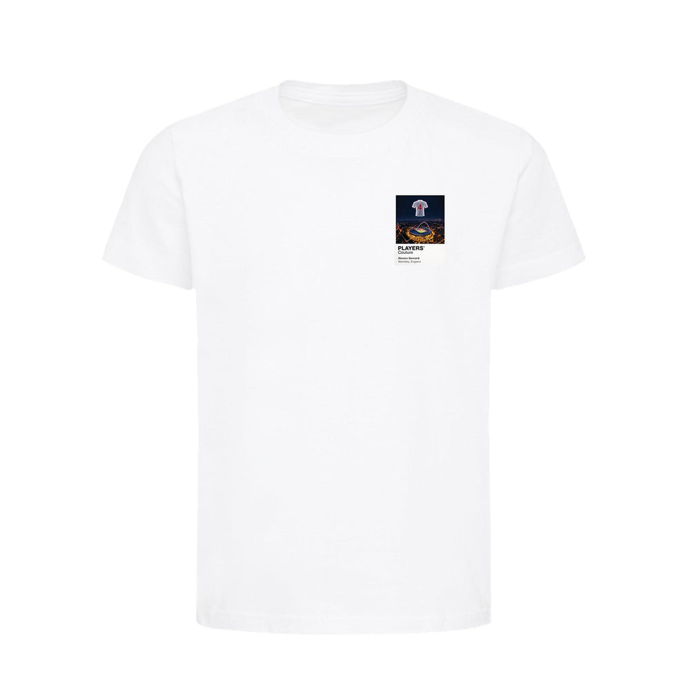 Steven Gerrard England Icons in Lights Frame Kids T-Shirt in White