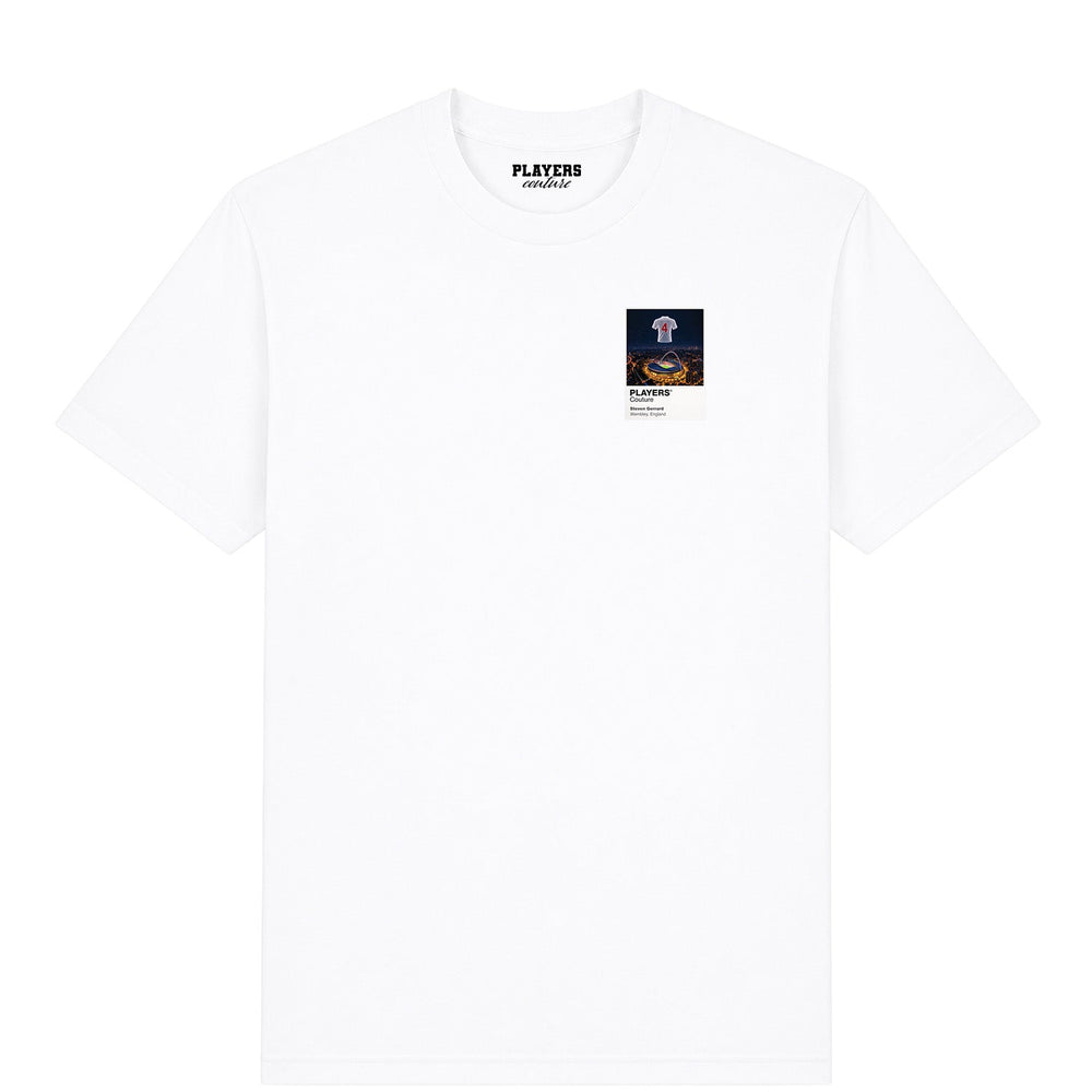 Steven Gerrard England Icons in Lights Frame Men's T-Shirt in White