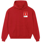Steven Gerrard 8 Football hoodie – red men's hoodie featuring the Steven Gerrard 8 Football Players Couture logo